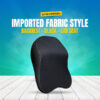 Universal Imported Fabric Style Backrest - Black - Car Seat Headrest Memory Cotton Soft Breathable Pillow Neck
