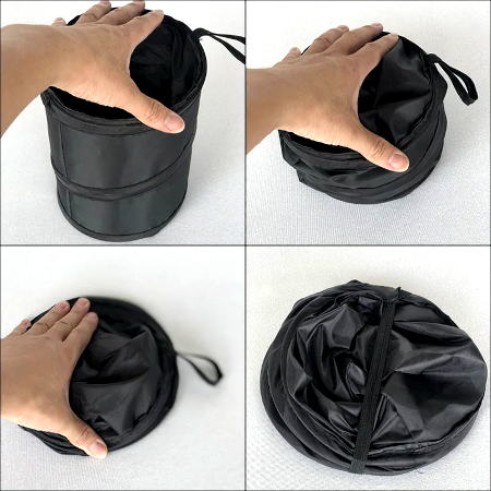Foldable Car Trash Basket Waterproof Pop-Up Garbage Bag – Portable Hanging Car Dustbin Organizer for Vehicles - Image 3