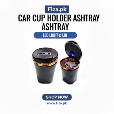 Large Flame Retardant Bouquet Car Ashtray – Wooden Cigarette Holder with Lid for Vehicle Interior