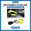 Universal Heavy-Duty Car Anti-Theft Lock – Steering Wheel and Seat Belt Security Locking Device for Safe Parking