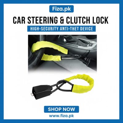 Universal Heavy-Duty Car Anti-Theft Lock – Steering Wheel and Seat Belt Security Locking Device for Safe Parking