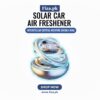Premium Solar Car Air Freshener | Crystal Double Ring Rotating Ornament
