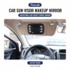Car Sun Visor Makeup Mirror with Touch LED Lights – Clip-On Vanity Mirror for Vehicles