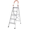 5-Step Foldable Aluminum Ladder with Non-Slip Steps and Safety Handle – Lightweight Home & Office Step Stool