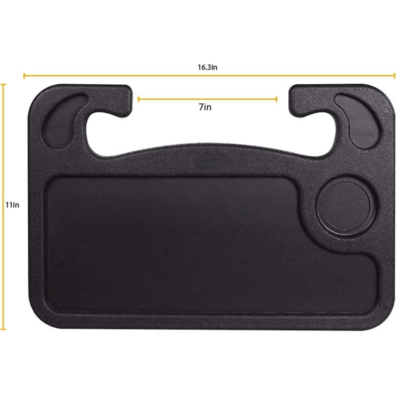 Universal Car Steering Wheel Desk Food Tray with Cup Holder and Laptop Stand - Image 6